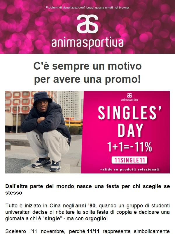 Celebra con noi il Singles’ Day... 1+1 fa la forza!