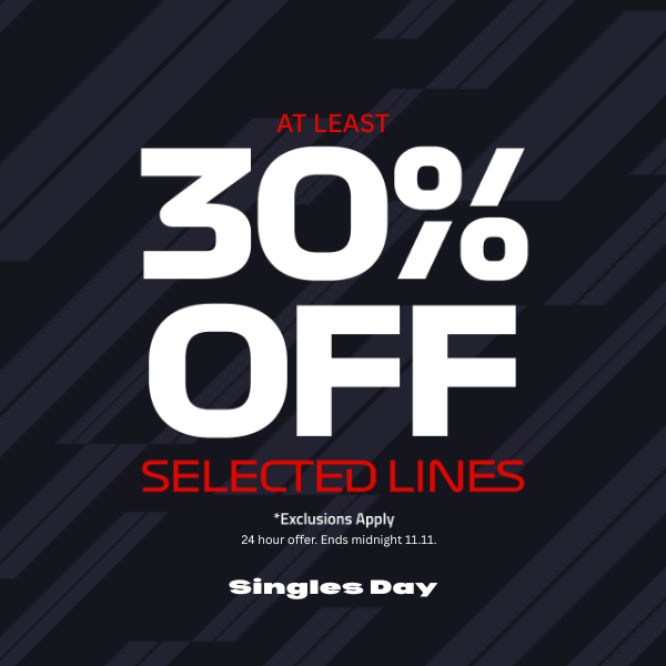 Singles Day - At least 30% off selected lines