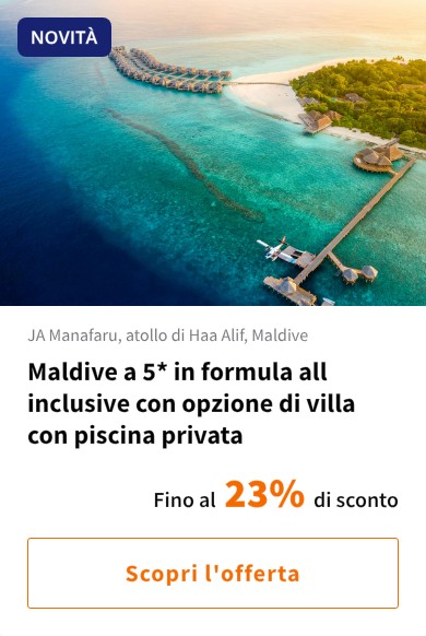 Maldive a 5* in formula all inclusive con opzione di villa con piscina privata