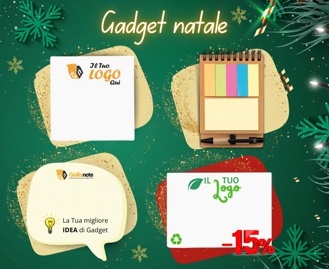 Gadget NAtale 2025 - Scegli i Post it personalizzati