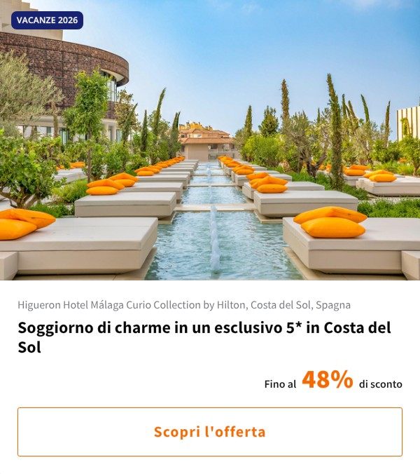 Soggiorno di charme in un esclusivo 5* in Costa del Sol