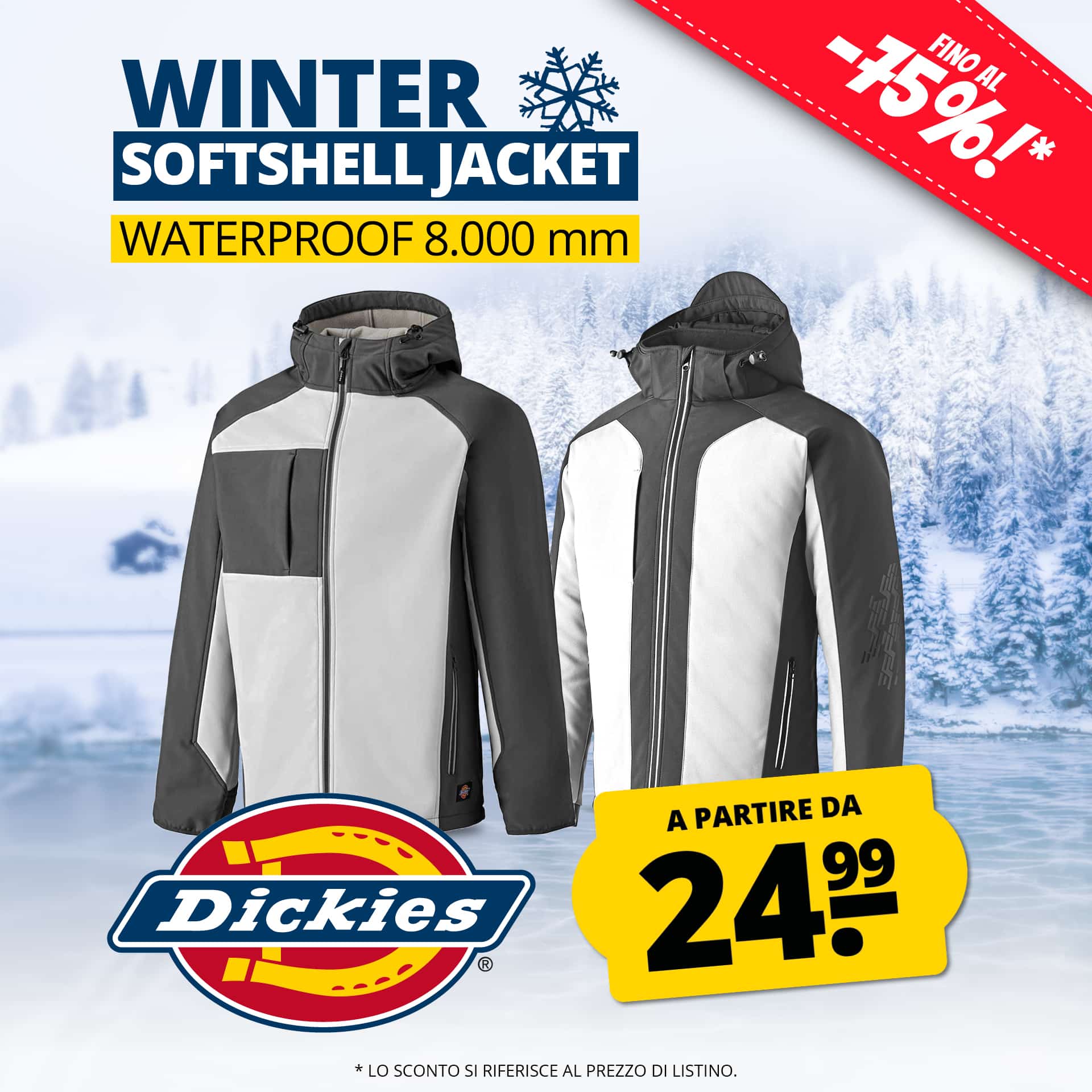 Dickies waterproof 8000mm uomo giacca softshell