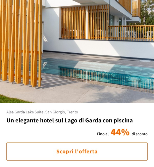 Un elegante hotel sul Lago di Garda con piscina