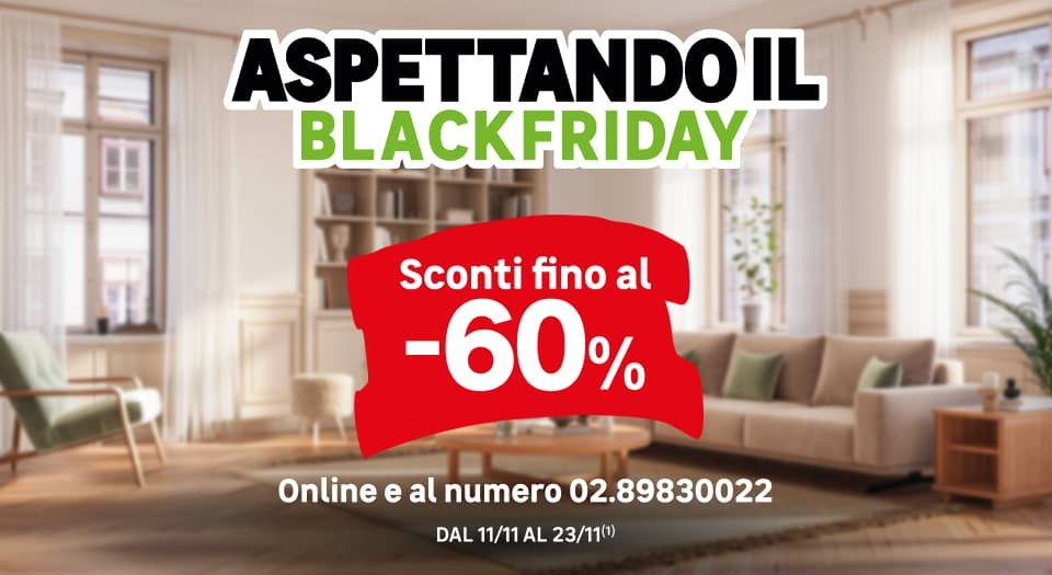 sconti fino al 60% con il black friday