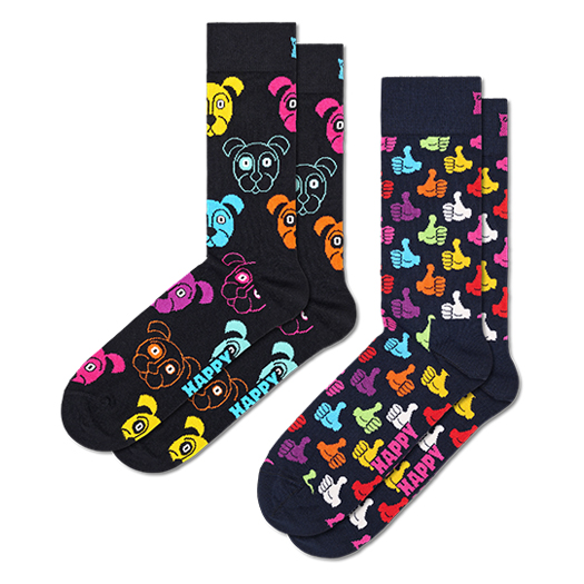 2-Pack Classic Dog Socks