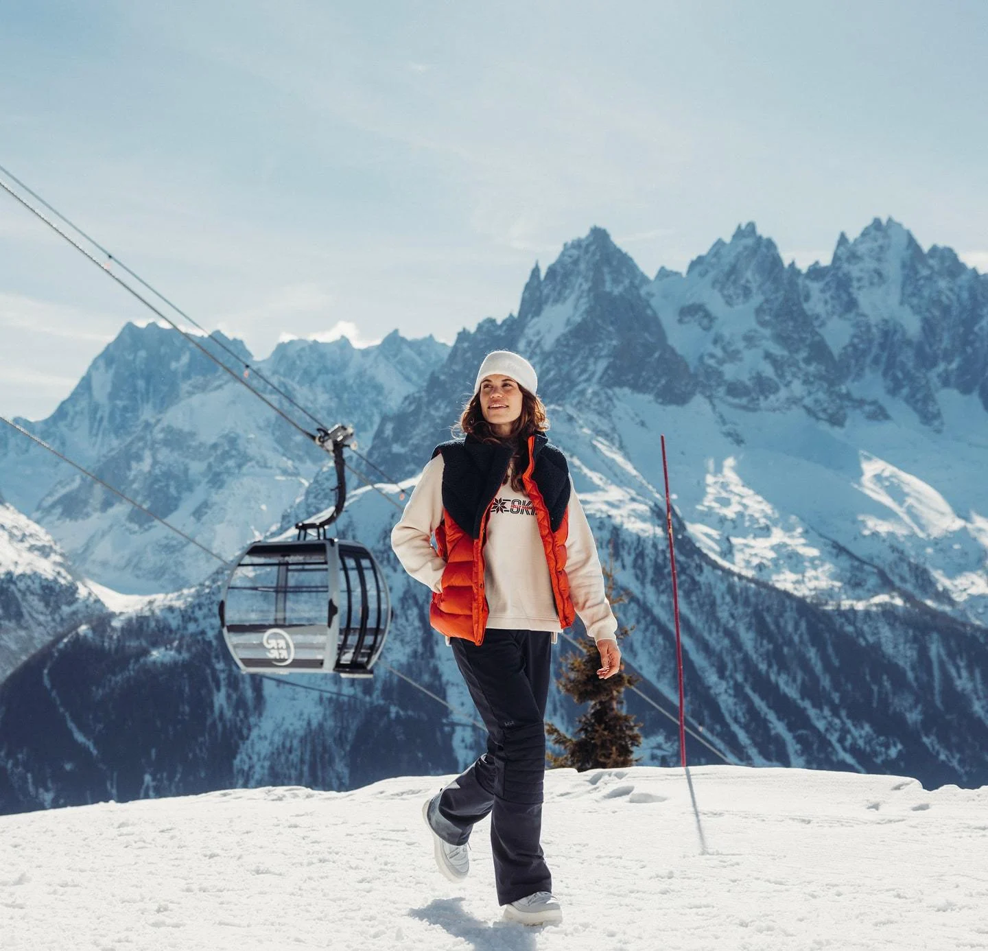 Woman wearing Helly Hansen gear