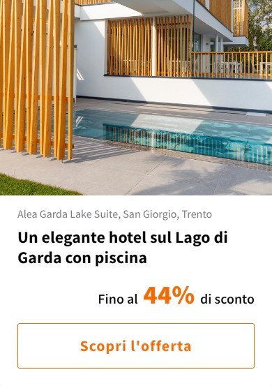 Un elegante hotel sul Lago di Garda con piscina