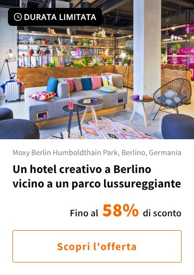Un hotel creativo a Berlino vicino a un parco lussureggiante