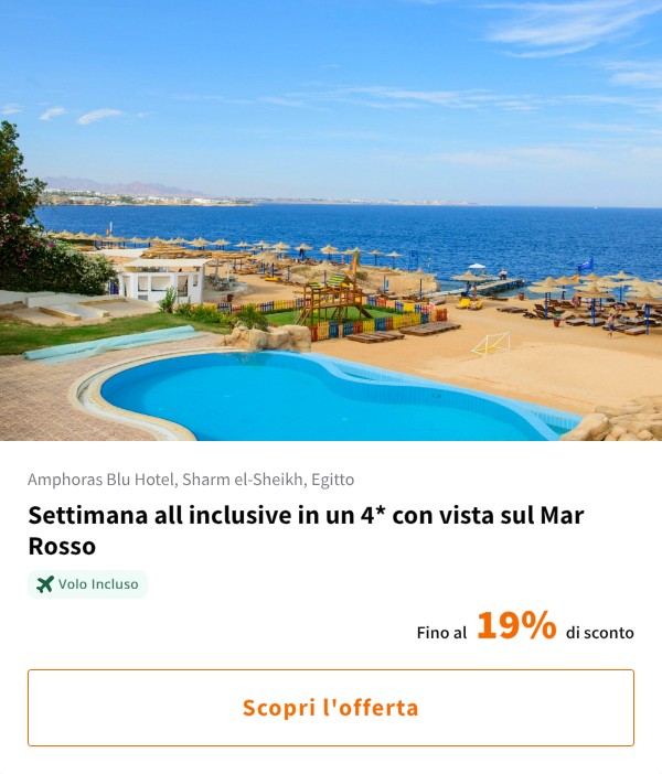 Settimana all inclusive in un 4* con vista sul Mar Rosso