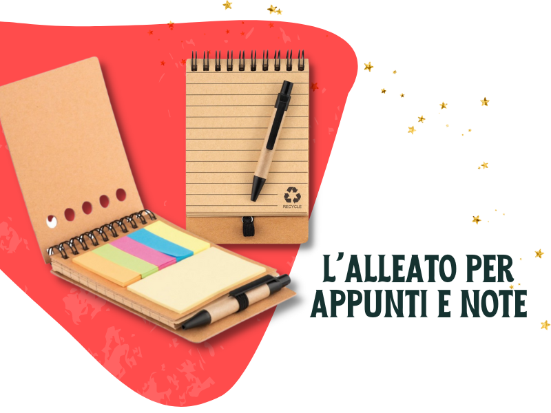 Set memo con post it e penna personalizzati