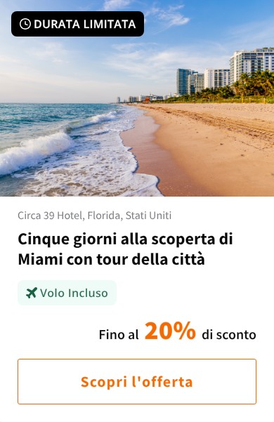 Cinque giorni alla scoperta di Miami con tour della città