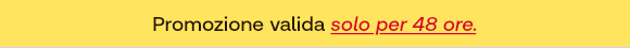 „Testo su sfondo giallo: Promozione valida solo per 48 ore.“
