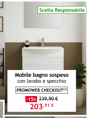 mobile bagno sospeso
