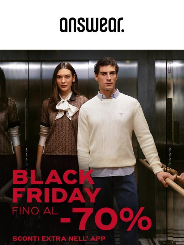 Black Friday fino al -70%! Karl Lagerfeld, AllSaints, Guess, Polo Ralph Lauren e altro ancora!