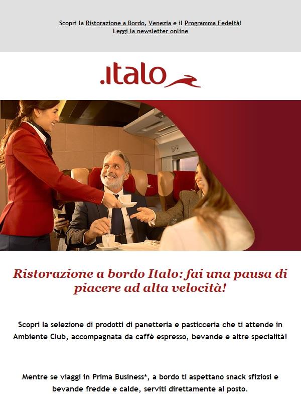 Ristorazione a bordo Italo: un momento di gusto ad alta velocità!