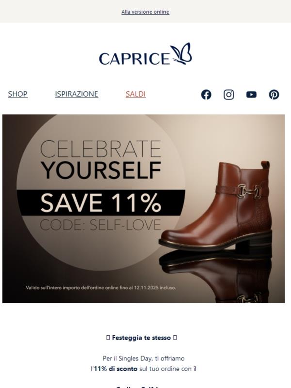 🎉 11% di sconto per il Singles Day