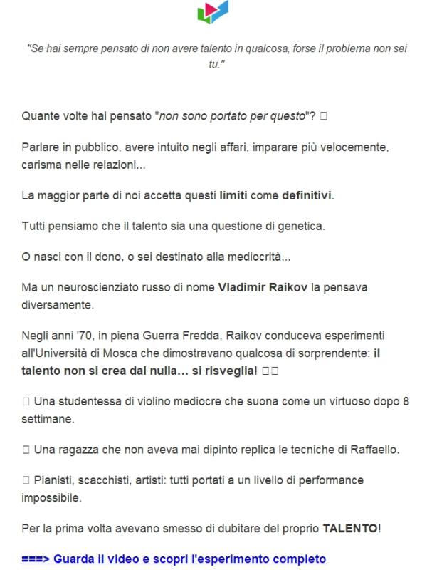 NON sei nato senza talento (scopri perché)