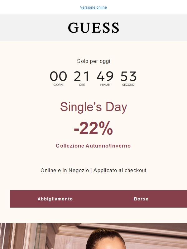 Single's Day - 22% di sconto