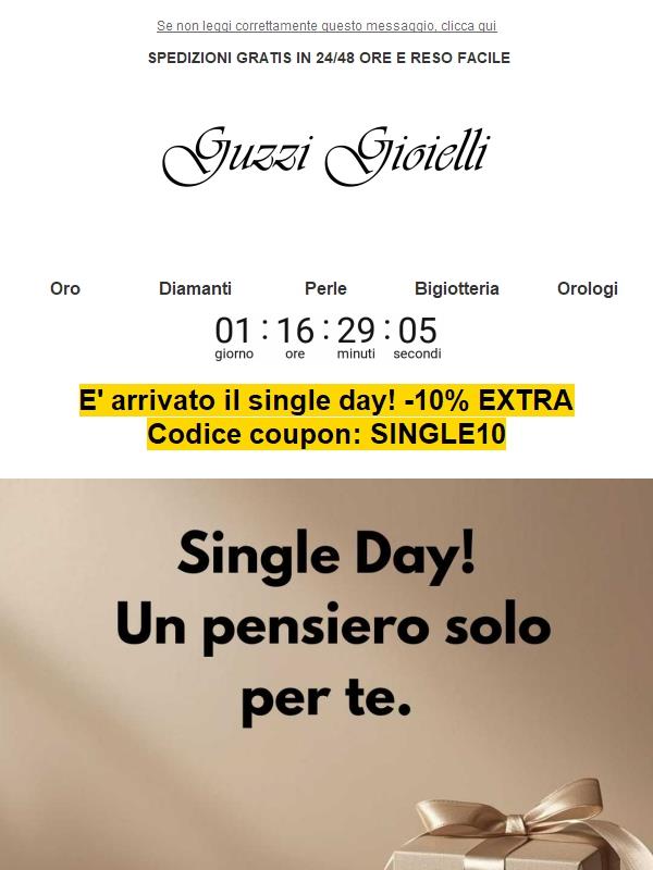 Single Day -10% EXTRA