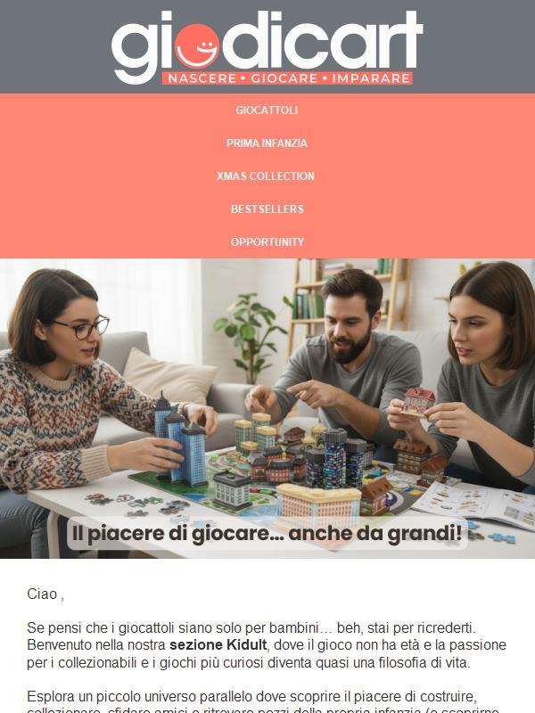 KIDULT, il piacere di giocare… anche da grandi!