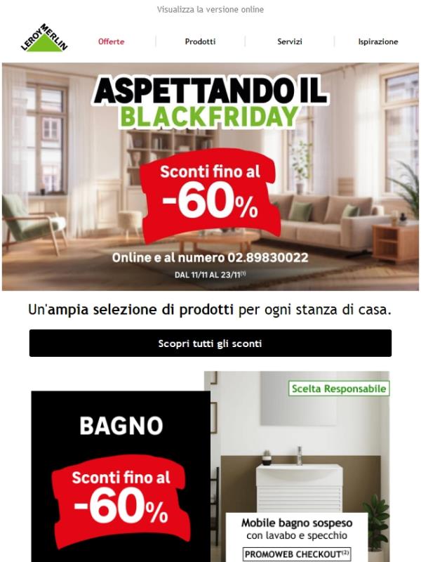 Fino al -60%: anteprima Black Friday