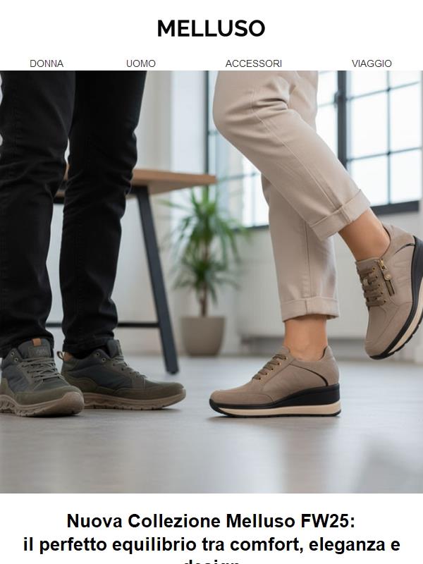 Nuova Collezione FW25: il comfort incontra lo stile firmato Melluso👟