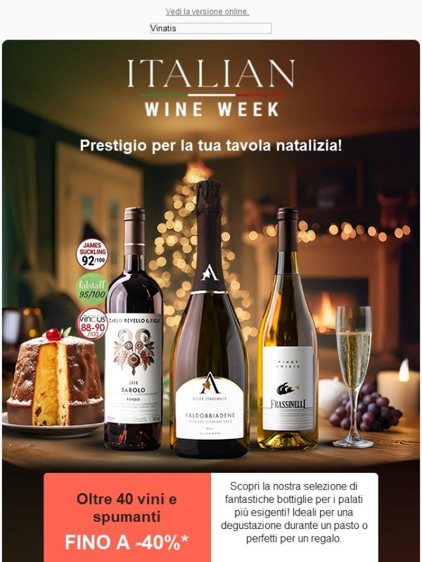 🍷 Fino a -40% | Italian Wine Week > Vini Italiani in PROMO
