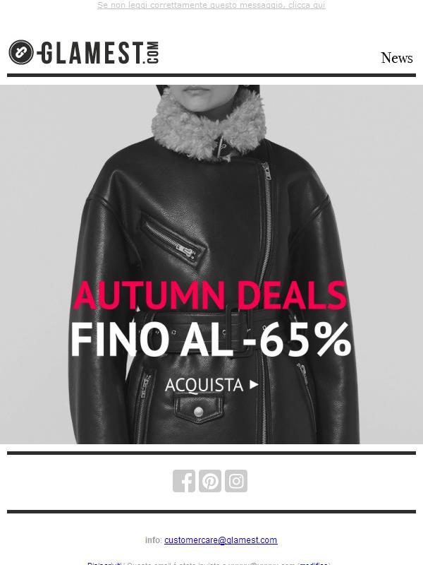 Autumn Deals: sconti fino al -65%