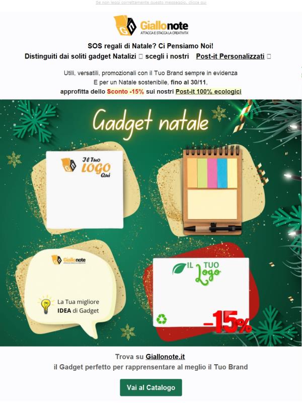 SOS Gadget di Natale? 🎁 Distinguiti con i Post-it Personalizzati Giallonote