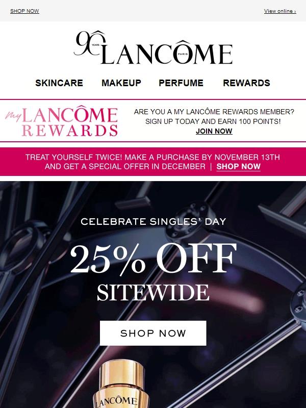 🎉 25% Off Sitewide + Gift on $175+! Happy Singles' Day 🎉