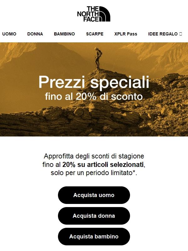 Fino al 20% di sconto su una selezione di capi!