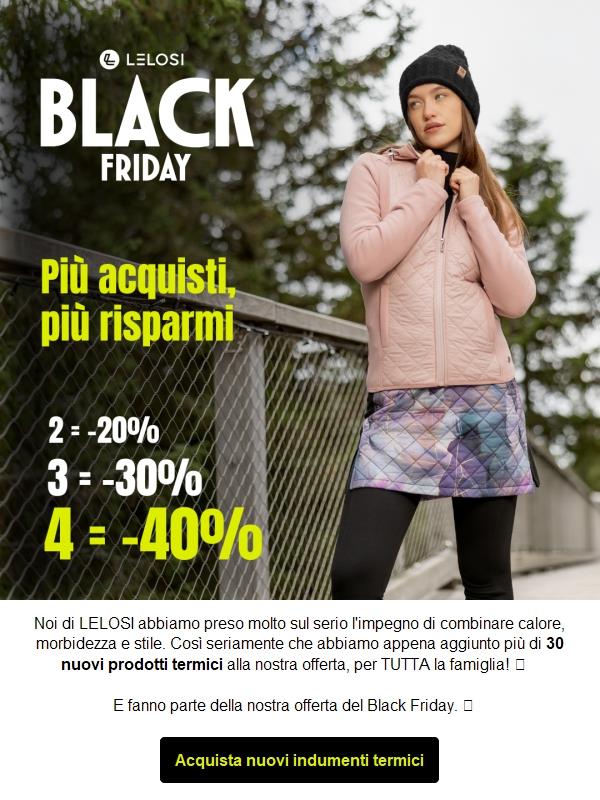 Nuovo abbigliamento termico + sconti del Black Friday! 🖤