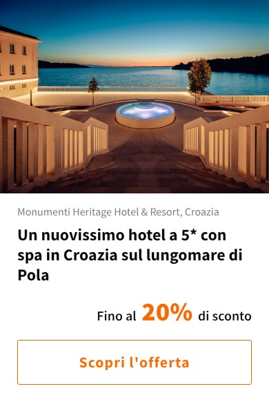 Un nuovissimo hotel a 5* con spa in Croazia sul lungomare di Pola
