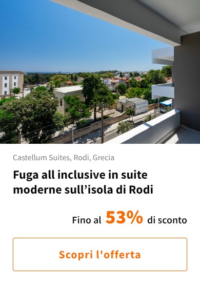 Fuga all inclusive in suite moderne sull%27isola di Rodi