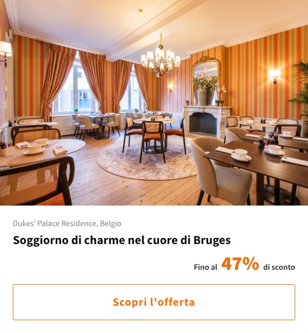 Soggiorno di charme nel cuore di Bruges