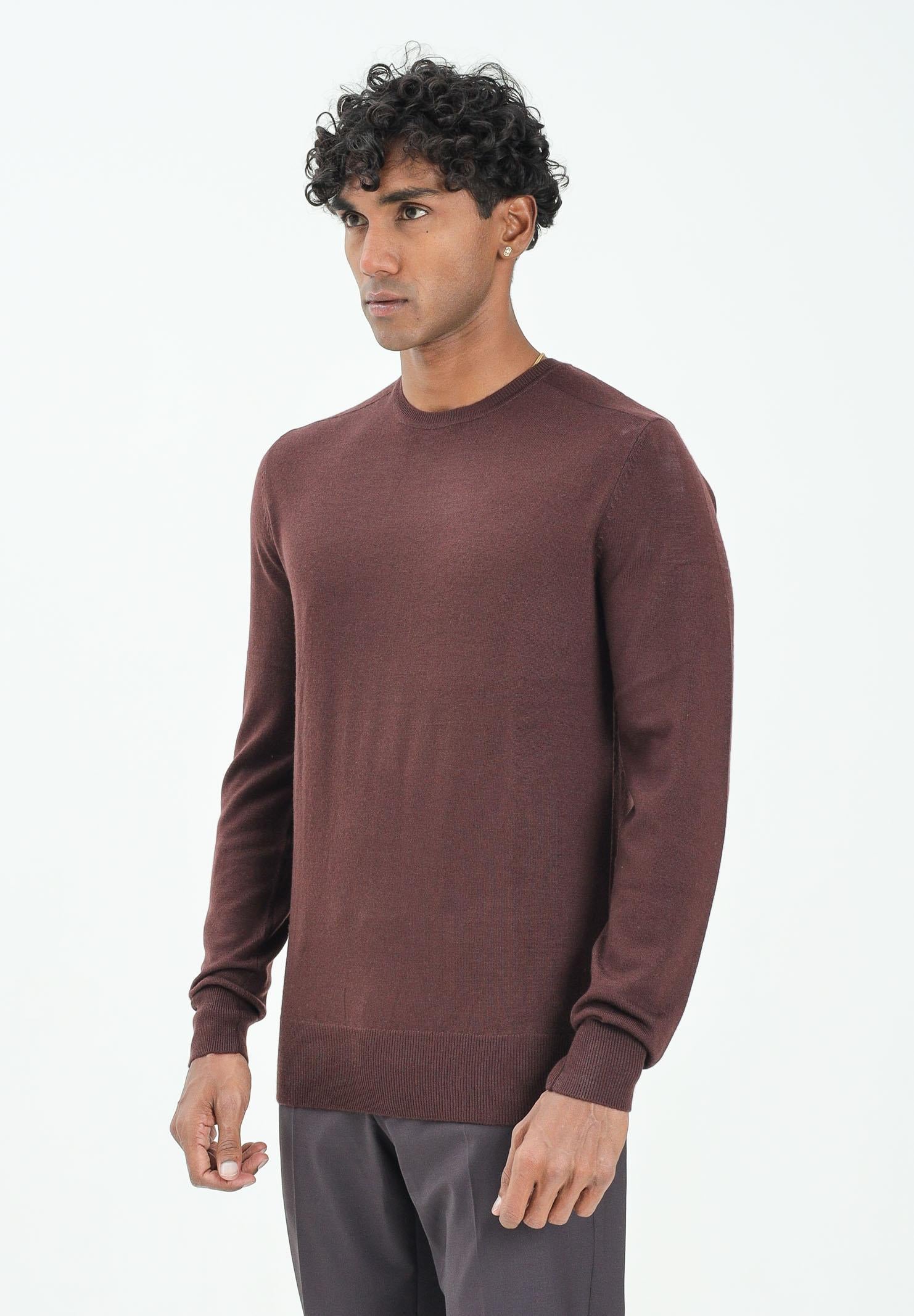 Image of PATRIZIA PEPE Maglioncino girocollo color vino da uomo