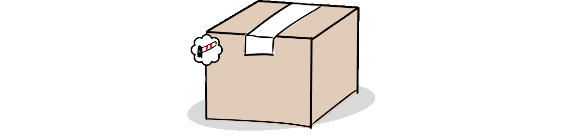 Animazione di una scatola che rivela occhiali da sole all’interno