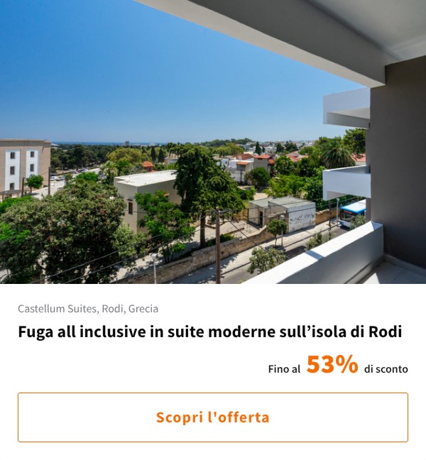 Fuga all inclusive in suite moderne sull%27isola di Rodi