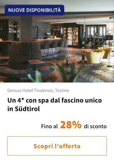Un 4* con spa dal fascino unico in Südtirol