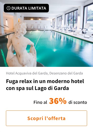 Fuga relax in un moderno hotel con spa sul Lago di Garda