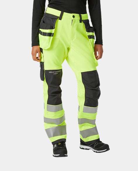 Women's Luna Hi Vis Construction Trousers Class 2
