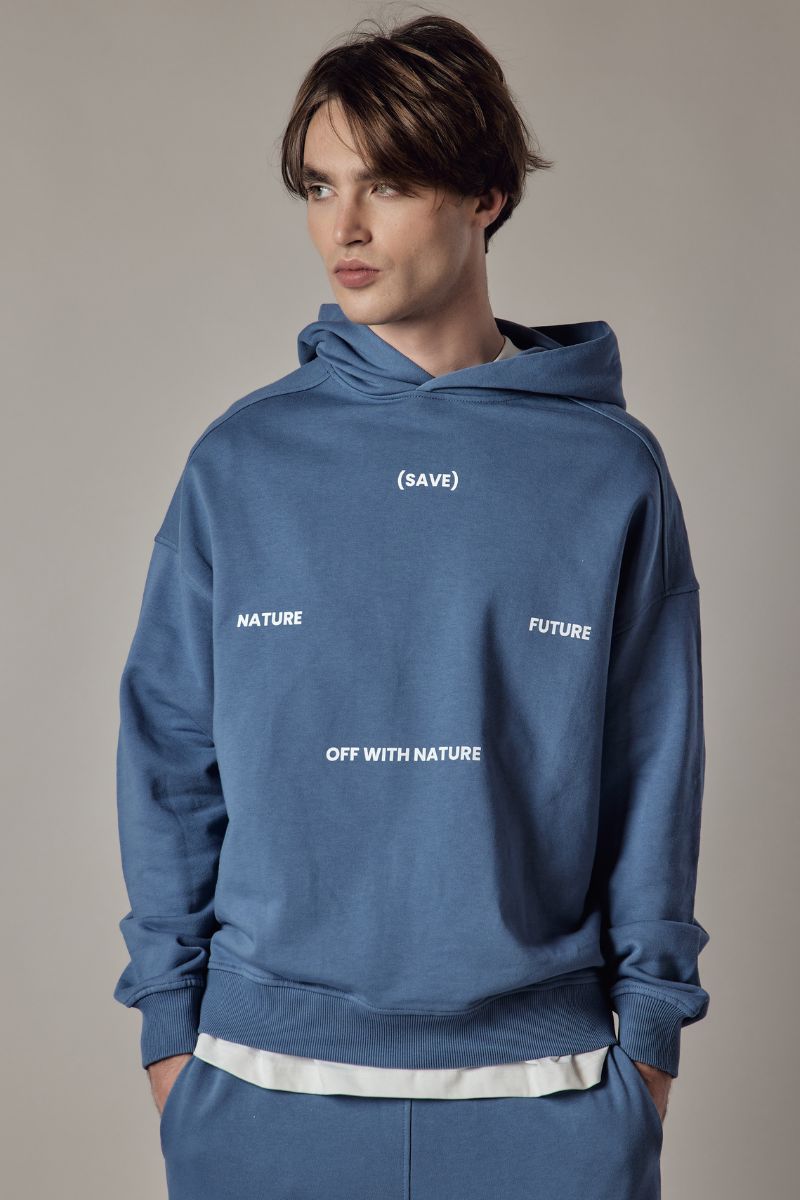 Felpa con Cappuccio Loose Fit Uomo