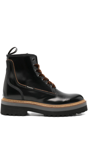 Leather lace up boots