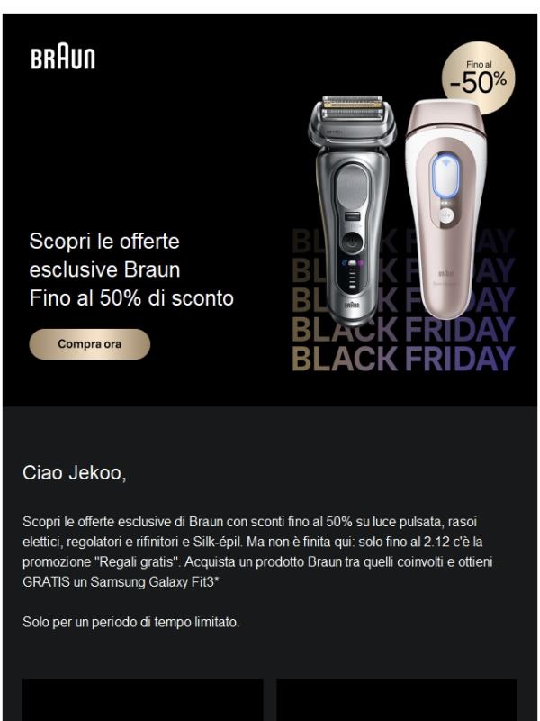 Scopri le offerte esclusive Braun