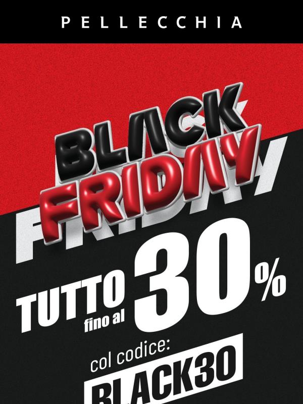 PER TE UN'ANTEPRIMA BLACK FRIDAY! 😱 Subito il -30% con coupon