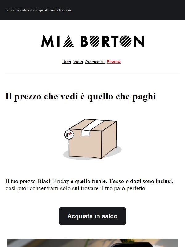 Prezzi trasparenti e dazi inclusi