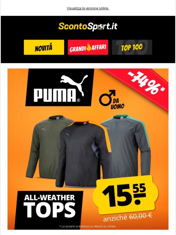 Top PUMA per tutte le stagioni a soli 15,55 € invece di 60,00 €! 🌧🌬