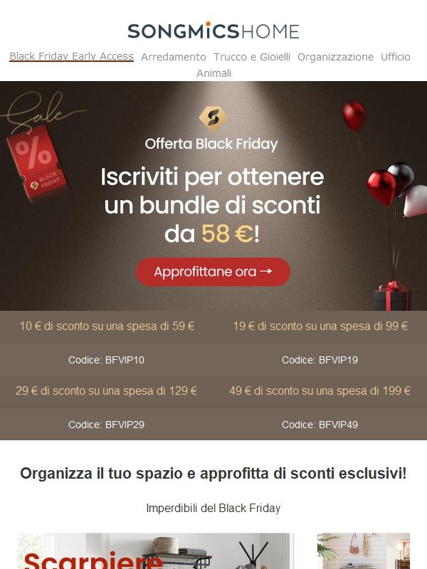 🎈Il Black Friday inizia in anticipo: vantaggi esclusivi per l’organizzazione ti aspettano!