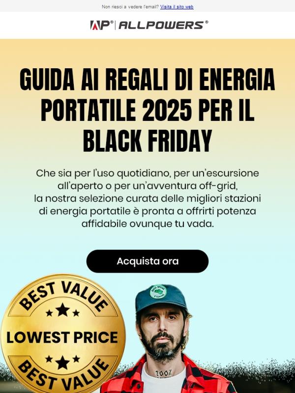 Guida ai regali di energia portatile 2025 per il Black Friday