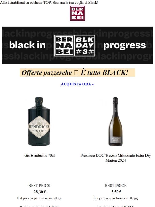 D3: BLACK IN PROGRESS 💥 Sconti spietati!